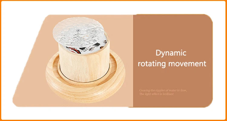 2025 New Water Ripple Projector Night Light Crystal Mood Lamp Home Bedroom Decorative Aesthetic Christmas Gift INS Sunset Lights