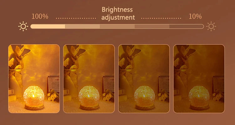 2025 New Water Ripple Projector Night Light Crystal Mood Lamp Home Bedroom Decorative Aesthetic Christmas Gift INS Sunset Lights