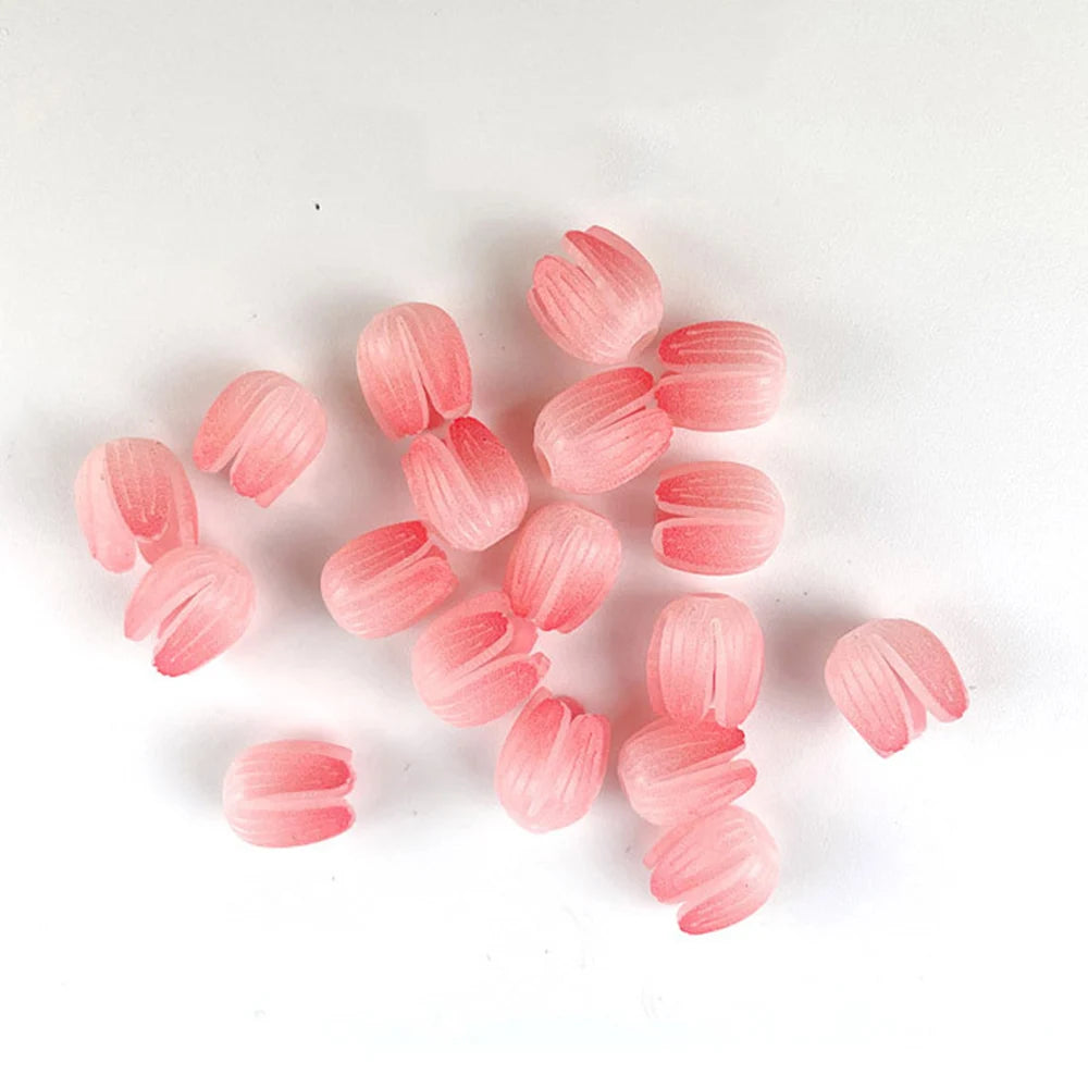 DIY Simulation Tulip LED Night Light Battery Operated Flower Table Lamp Tulips Handmade Material Bedside Lights Bedroom Decor