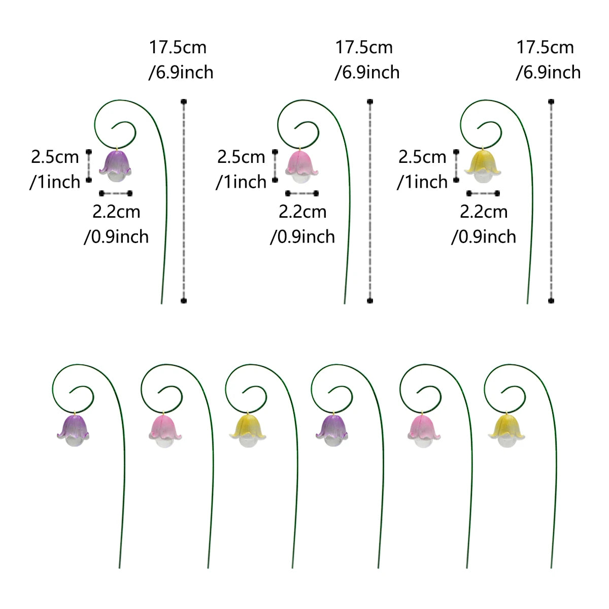 9pcs,Lily Of The Valley That Will Never Wither, Fairy Garden Accessories, Miniature Figurines, Micro Landscape For Fairy Garden,