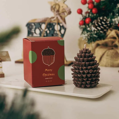 Christmas Pinecone Candle Set