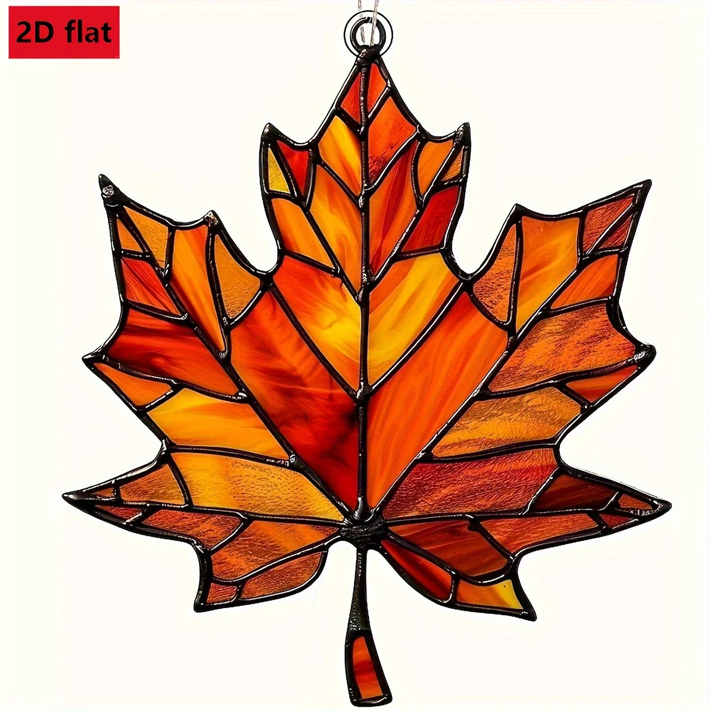 2D Flat,Thanksgiving Acrylic Maple Leaf Light Catcher, Classic Autumn Celebration Home & Door Decor,Christmas & New Year Gifts